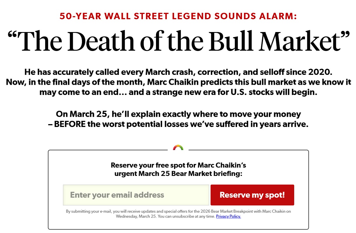 Chaikin Bear Market Breakpoint