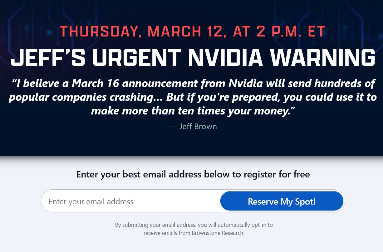 Jeff Brown Exponential Tech Investor Urgent Nvidia Warning