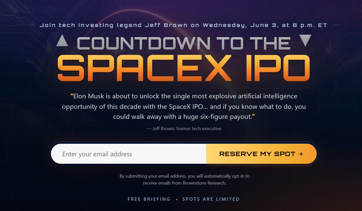 Countdown to The SpaceX IPO: Jeff Brown Shadow IPOs Revealed