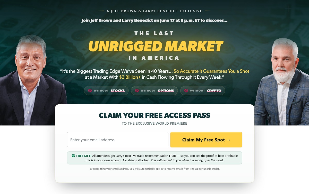 Larry Benedict's Last Unrigged Market